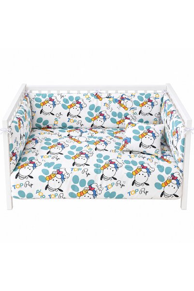 OEM Set lenjerie pentru bebeluși, model Top Puppy, 5 piese, bumbac percale, 1...