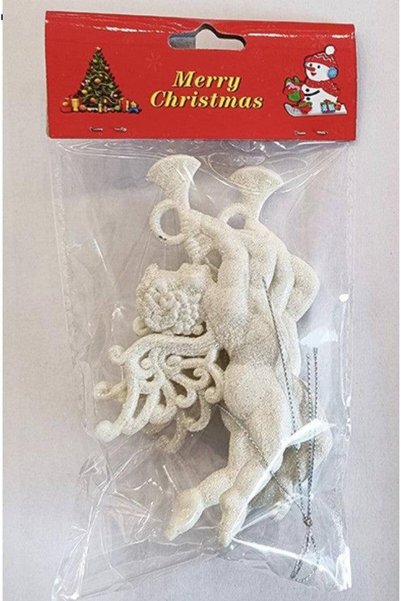 OEM Christmas Tree Decoration Angels 2/set White