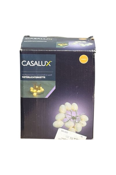 casalux Instalație luminoasă decorativă Ouă Albă – 1,74 m, Lumină caldă, Temp...