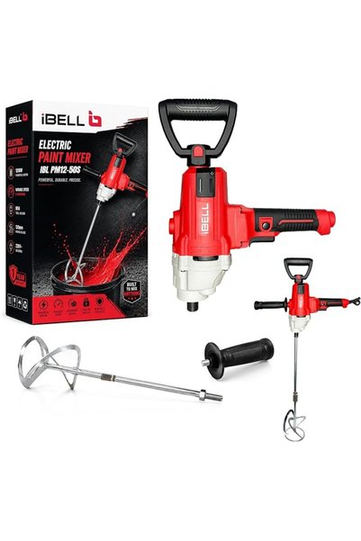 Ibello iBELL PM12-50S Paint Mixer | 1200W Electric Stirrer with Variable Spee...