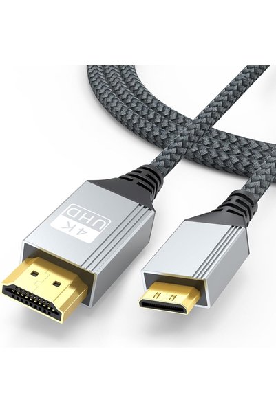 NALACAL كابل HDMI صغير إلى HDMI، طوله 6.5 قدم، كابل عالي السرعة لتوصيل الأجهز...