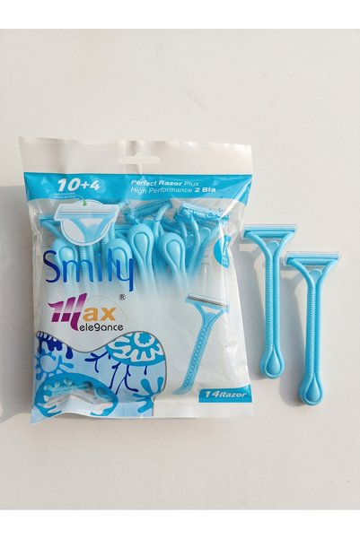 Generic Brand كيس شفرات حلاقة نسائية مزدوجة - سمايلي سماوي (Smily Soft Velvet...