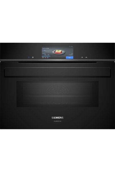 Siemens iQ700 Mikrodalga Fonksiyonlu Kompakt Ankastre Fırın 60x45cm Siyah