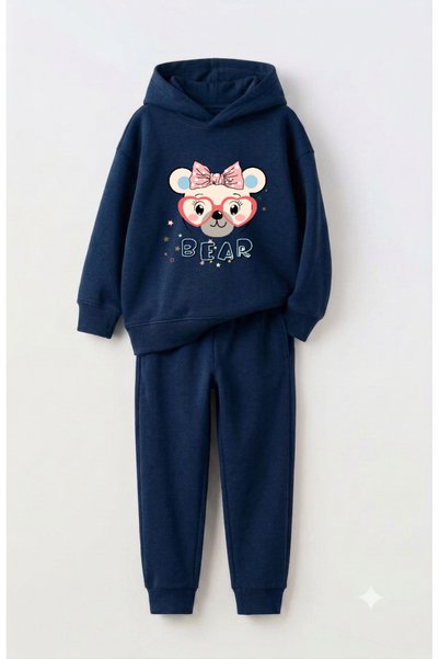Let's Wear Cat Premium Sweatshirt & Tracksuit Set for Kids - 2-Piece Sportswe...