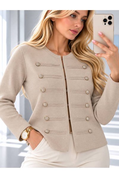 Ypc Women's Button-Detailed, Button-Down Cardigan Jacket - New Season - 26250