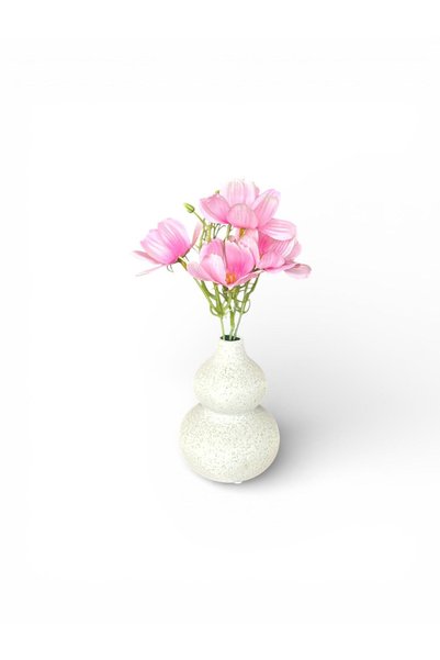 fara marca Aranjament floral artificial în vază decorativă – Flori roz, desig...