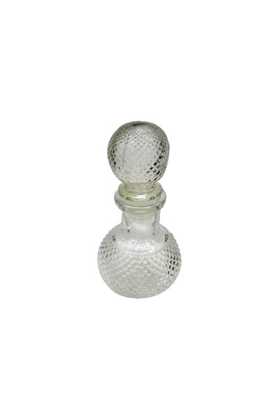 AGC Γυάλινο διαφανές σφαιρικό μπουκάλι 200ml με πώμα [00103202]