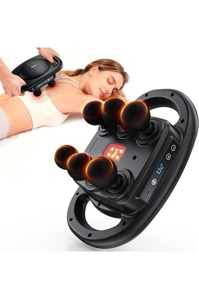 AERLANG Massage Gun Deep Tissue Muscle Back Massager for Pain Relief 6 Head