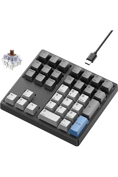 GENERAL Kisnt Mechanical Number Pad,Hot Swappable Numpad with Gateron Switche...