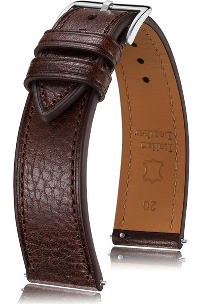 GENERAL Getalia Italian leather Watch Band Tuscany Natural Vegetable-Tanned F...