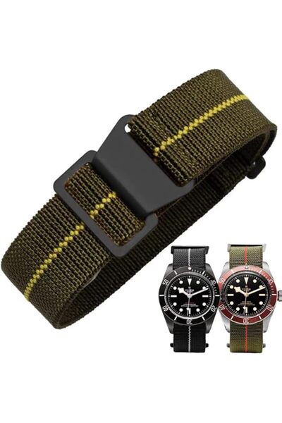 GENERAL French Troops Paratrooper Watchband,Military Elastic Nylon Watch Stra...