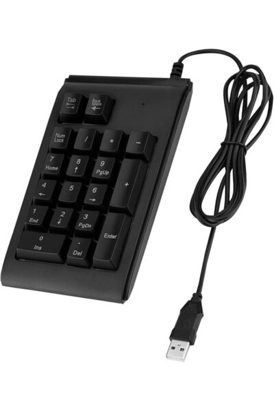 Alomejor لوحة مفاتيح رقمية USB، تعمل باللمس الميكانيكي، 19 مفتاحًا