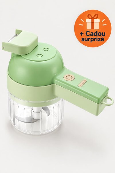 OferteTop Tocător Electric de Mână 4 în 1, Reîncărcabil USB, Toacă, Feliază ș...
