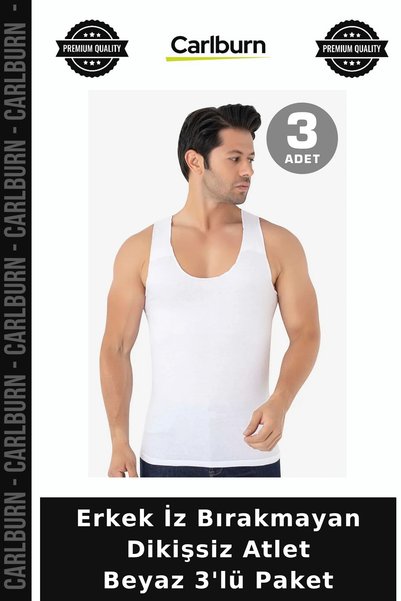 Carlburn Premium Men's Seamless Underwear, White, Pack of 3, Alternative to W...