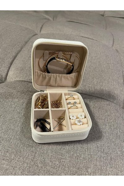 GENERAL YouBella Jewellery Organiser PU Leather Zipper Portable Storage Box C...