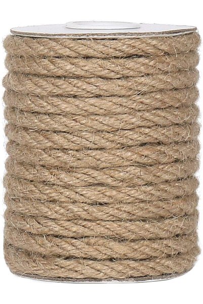 Tenn Well 6mm Jute Rope, 33 Feet Natural Craft Rope Thick Twine Rope for Gard...