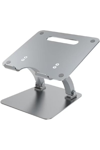 Generic Aluminium Laptop Stand Adjustable Multi-Angle Portable Grey color