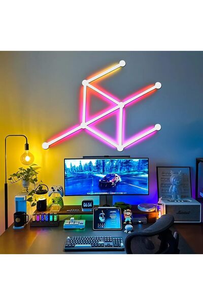 Generic أضواء جدارية ذكية بتقنية واي فاي وإضاءة LED، 16 مليون لون قابل للتعتي...