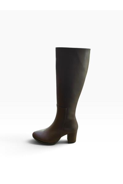 güven kundura Women's Knee-High Boots with Thick Heels.