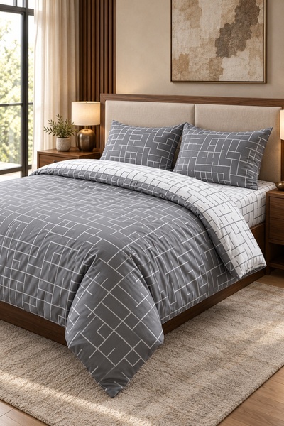 RALEX PUCIOASA Lenjerie Ranforce Bumbac Pro Lumière, king size, husă cu elastic