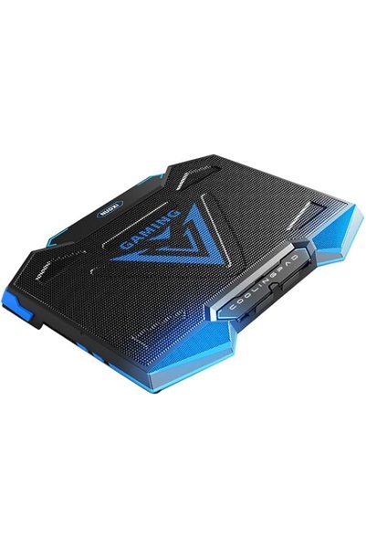 GENERAL 5 Fan 2 USB Lifting Folding Laptop Cooling Stand (Black Blue) Accessory