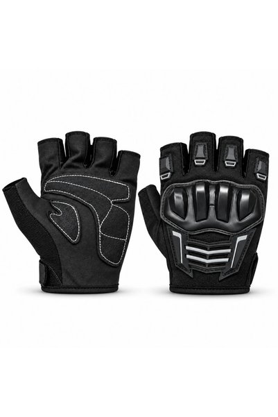 Generic Brand قفازات دراجات نارية نصفية، مناسبة للرجال والنساء. |   3D Knuckl...