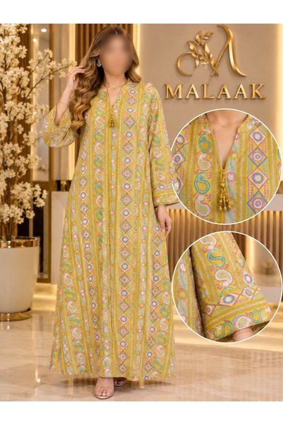 MALAAK جلابيات نسائي تطريز ملون راقي