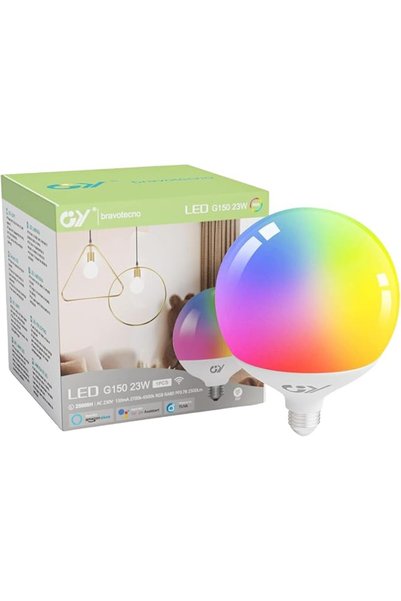 GYGOT مصابيح LED من GY، مصباح E27 ذكي يعمل بتقنية الواي فاي، مصباح LED RGB، م...