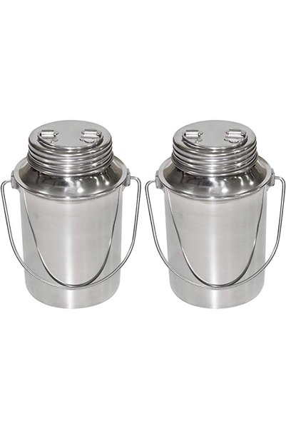 Generic Screw Lid Storage Container, 5.5 Liter, Silver, SB05.5, Oil Container...