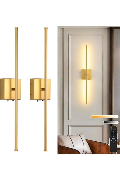 GENERAL Battery Operated Wall Sconces Set of 2, 11000mAh Wireless Rechargeabl...