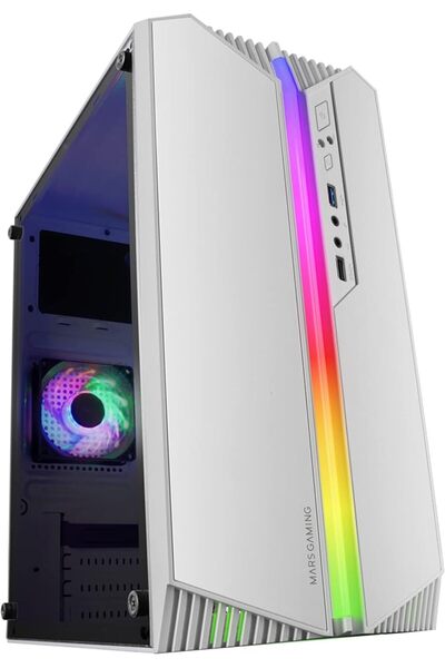 MARS GAMİNG MC-S1، هيكل كمبيوتر مصغر للغاية من نوع Micro-ATX، إضاءة أمامية بت...