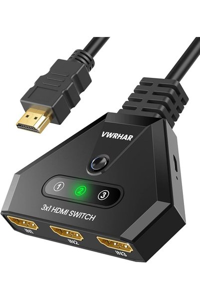 GENERAL HDMI Switch, HDMI Switch 4K 60Hz 3 Input 1 Outputs Multi HDMI with Hi...