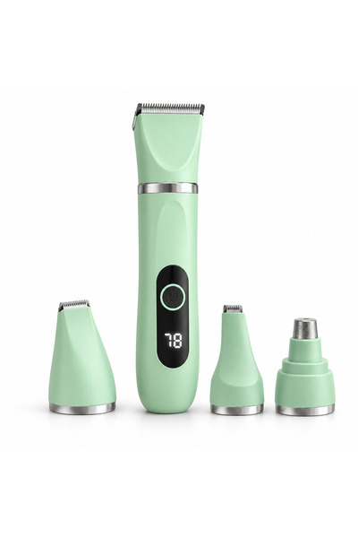 OEM 4 in 1 Dog and Cat Clipper – 3 Clipper Heads + Claw File, LED Display, US...