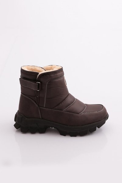 DGN 2004 Women's Fur Lined Side Zipper Thick Sole Parachute Fabric Snow Boots