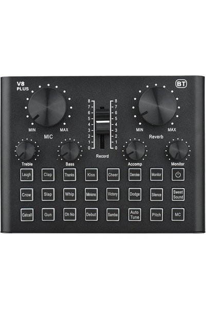 YABUYX V8 Plus Live Sound Card for Streaming 15 Effects USB o Mixer for Micro...