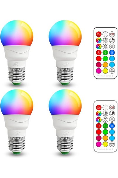 ILC Colour Changing LED Light Bulbs Equivalent 40W E27 Edison 5W Screw Dimmab...