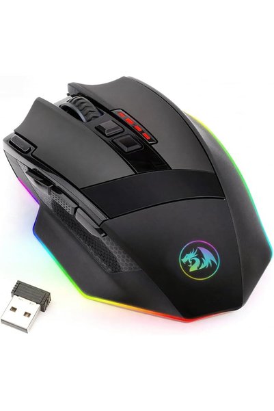 REDRAGON M801 PC Gaming Mouse LED RGB Backlit MMO 9 Programmable Buttons Mous...