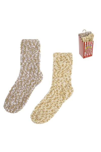 DD SHOP Set Sosete Fancy Bej Galbene Popcorn - 2 Perechi