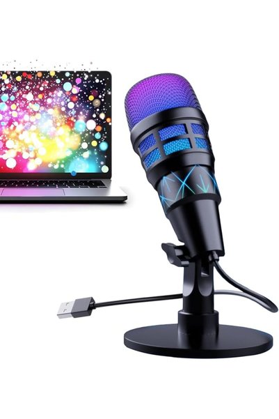 Generic Game Microphone Wireless USB Headset Headphones Recording Streaming