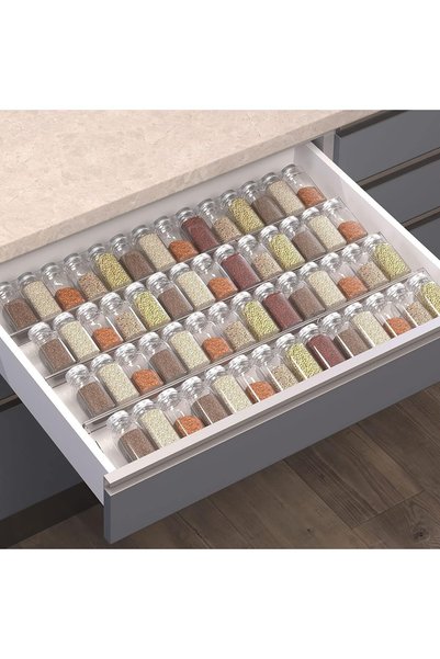 Generic Spice Drawer Organizer, 6 Pcs Clear Acrylic In Drawer Seasoning Jars ...