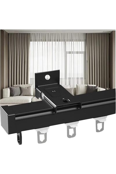 GENERAL Customized White Black Beige Aluminum Alloy Window Curtain Track Set ...