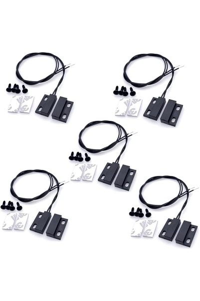 Jzk 5 sets Wired Security Contact Sensor Alarms Window Gate Normal Closed Sur...