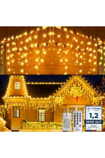 OEM Ghirlandă luminoasă tip perdea Corenia QRE-5160313, 880 LED-uri, 20 m, al...