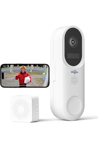 Hiseeu 【Cloud Storage 1080P HD Video Doorbell Wireless WiFi Camera Doorbell w...