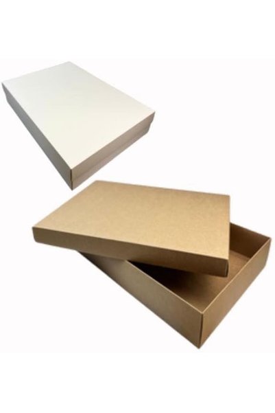 GENERAL 12-Pack Brown Design 2 Gift Boxes – 40 × 28 × 8 cm Each