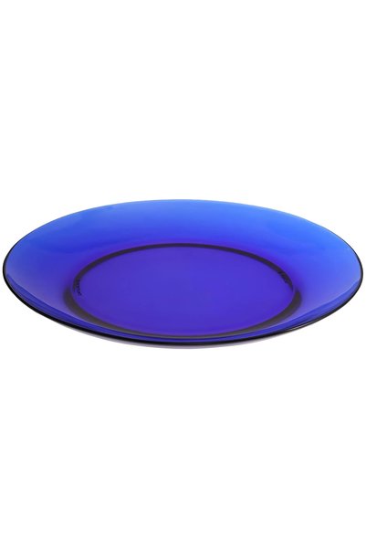 Duralex Saphir Set of 6 Dessert Plates, 19 cm, Blue Glass