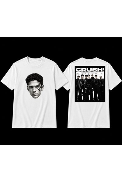 HESCOKOZMETİK Crush Front and Back Group Printed White Unisex T-Shirt