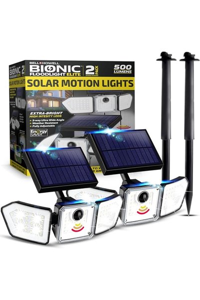 BELL HOWELL مصباح كشاف بيونيكي من بيل+هاول، عبوة من قطعتين، يعمل بالطاقة الشم...