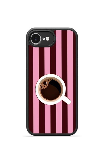 PiyasaSepeti غطاء هاتف iPhone 16e Vorian Black Hole، بتصميم خطوط باللون العنا...
