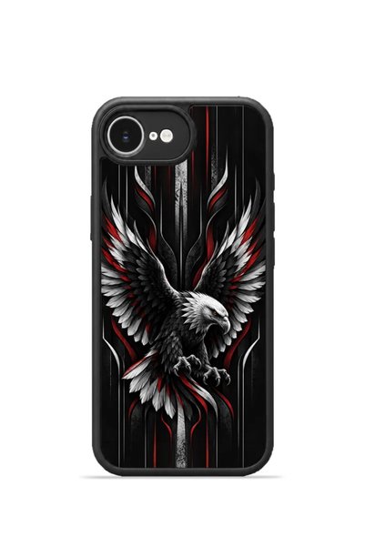 PiyasaSepeti غطاء هاتف iPhone 16e Vorian Black Hole باللون الأسود والفضي مع ت...